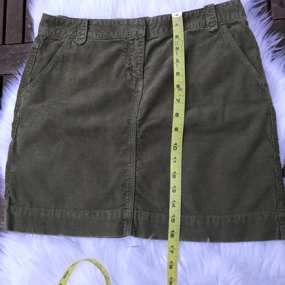 J. Crew army green corduroy skirt. - Picture 3 of 4